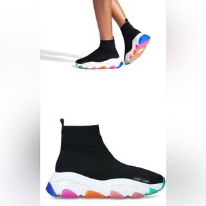 Kurt Geiger London Women's Sock Sneakers Black Knitted Lettie Women EU 37 US 6.5